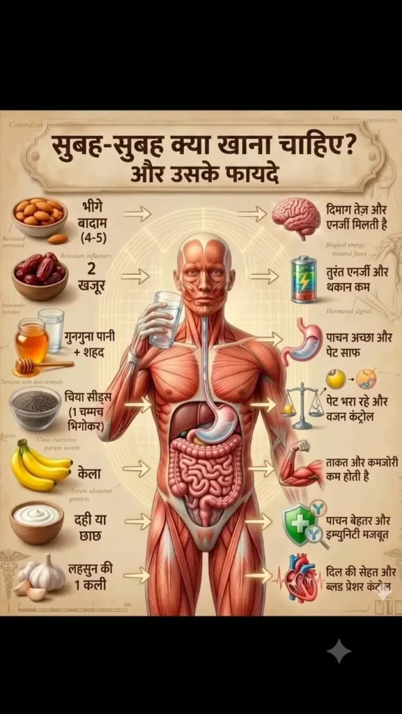सुबह खाली पेट खाएं ये 7 चीजें, बीमारियां रहेंगी कोसों दूर!