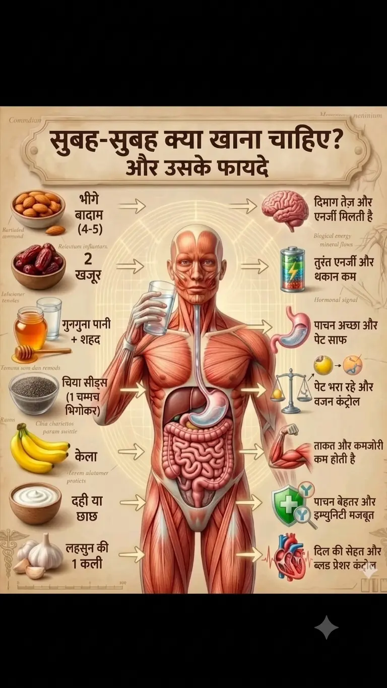 सुबह खाली पेट खाएं ये 7 चीजें, बीमारियां रहेंगी कोसों दूर!